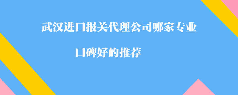 武漢進口報關代理公司哪家專業？口碑好的推薦