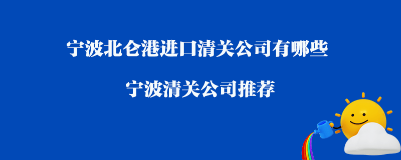 寧波北侖港進口清關(guān)公司有哪些_寧波清關(guān)公司推薦