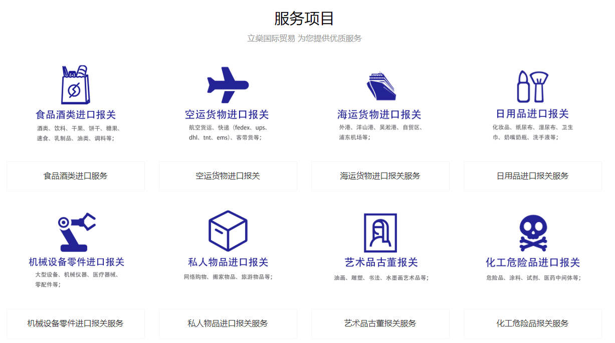 進口清關產品